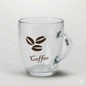 taza transparente para café