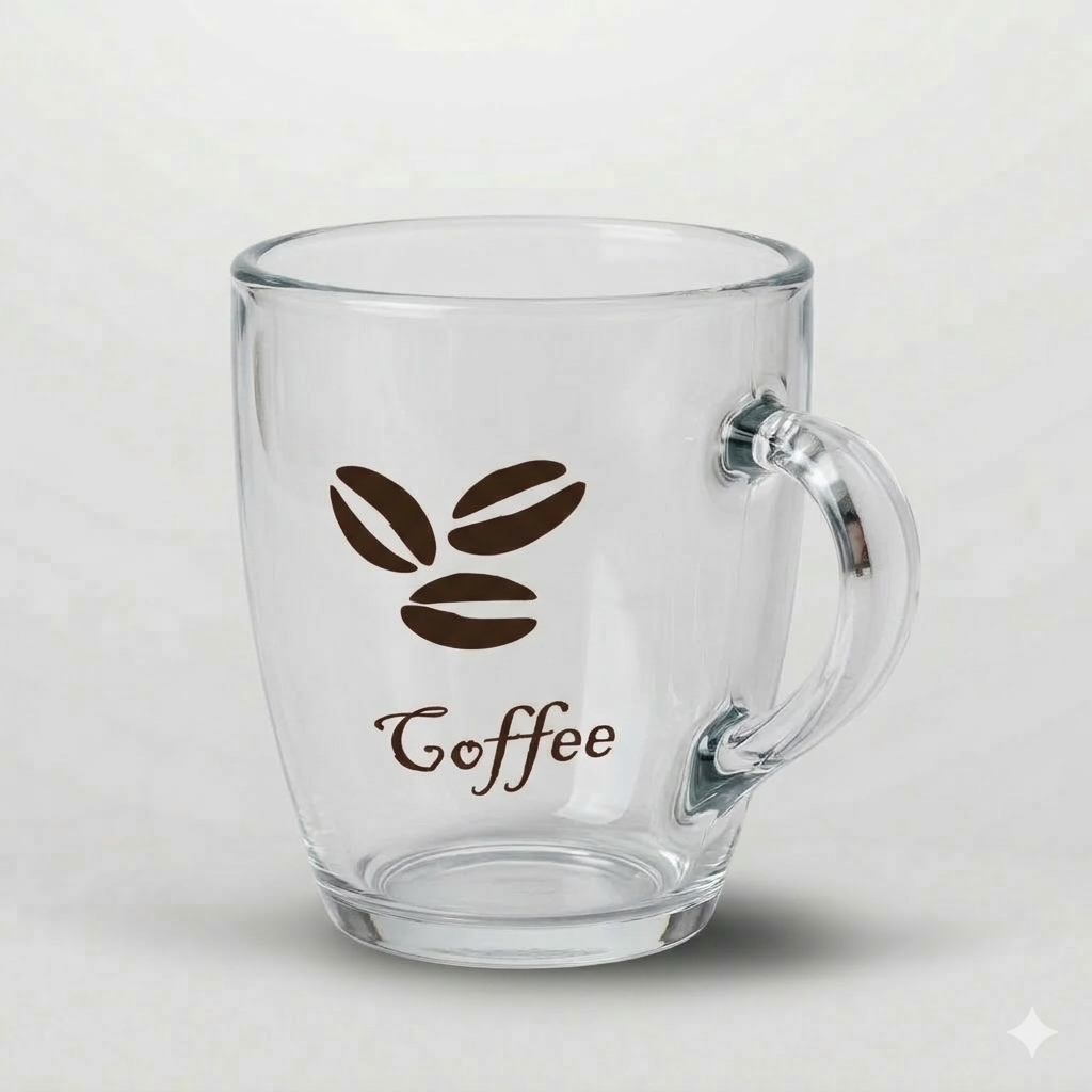 taza transparente para café